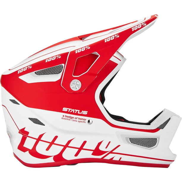 100% Status Casque, Rouge/blanc 5 100% Status Casque, Rouge/blanc – Image 3