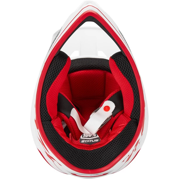 100% Status Casque, Rouge/blanc 8 100% Status Casque, Rouge/blanc – Image 6
