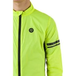 AGU Essential II Coupe-vent Homme, Jaune -ÉQUIPEMENT DE CYCLISME agu essential ii wind jacket men neon yellow 5