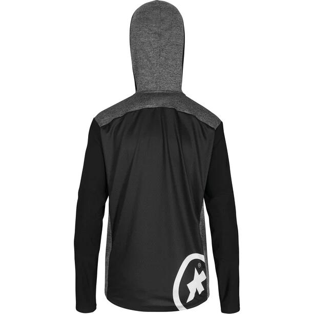 ASSOS Trail Veste à Capuche Printemps/Automne Femme, Gris/noir 4 ASSOS Trail Veste à Capuche Printemps/Automne Femme, Gris/noir – Image 2