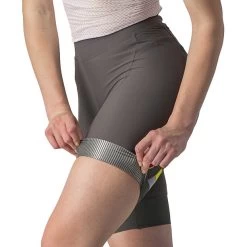 Castelli Prima Shorts Femme, Marron -ÉQUIPEMENT DE CYCLISME castelli prima shorts women khaki yellow 3