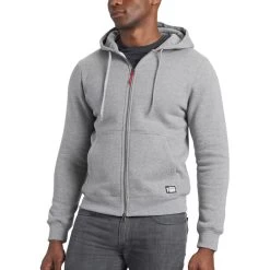 Chrome Issued Sweat à Capuche En Polaire Homme, Gris -ÉQUIPEMENT DE CYCLISME chrome issued fleece hoodie men castlerock heather 3