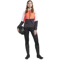 Craft ADV Bike Hydro Lumen Veste Femme, Noir/orange -ÉQUIPEMENT DE CYCLISME craft adv bike hydro lumen jacket women shock ash white 7