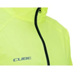Cube ATX CMPT Wind Jacket Men, Jaune -ÉQUIPEMENT DE CYCLISME cube atx cmpt wind jacket men neon yellow 4