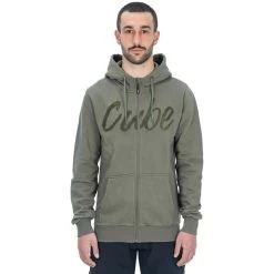 Cube Organic Sweat à Capuche Zippé Homme, Olive
