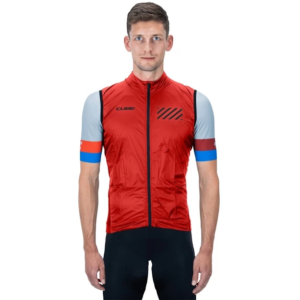 Cube Teamline Gilet Coupe-vent Homme, Rouge 3 Cube Teamline Gilet Coupe-vent Homme, Rouge