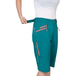 Endura SingleTrack II Short Femme, Bleu Pétrole -ÉQUIPEMENT DE CYCLISME endura singletrack ii shorts women spruce green 4