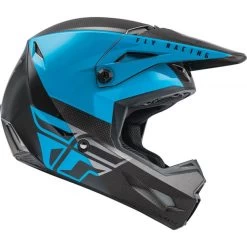Fly Racing Kinetic Straight Edge Casque, Gris/bleu