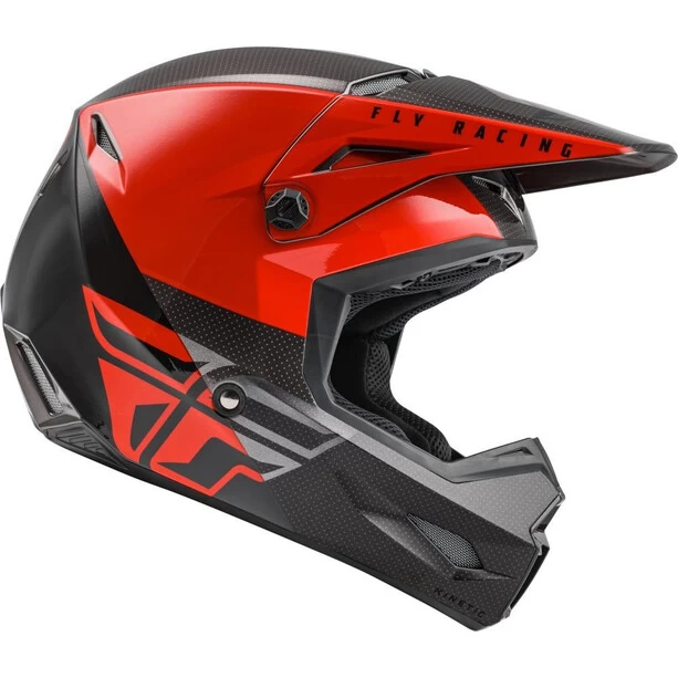 Fly Racing Kinetic Straight Edge Casque, Gris/rouge 3 Fly Racing Kinetic Straight Edge Casque, Gris/rouge