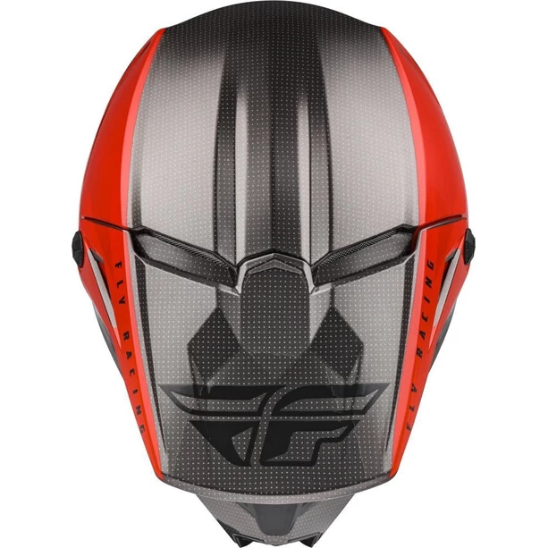 Fly Racing Kinetic Straight Edge Casque, Gris/rouge 4 Fly Racing Kinetic Straight Edge Casque, Gris/rouge – Image 2