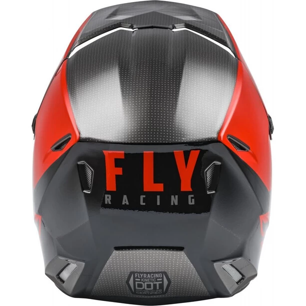 Fly Racing Kinetic Straight Edge Casque, Gris/rouge 5 Fly Racing Kinetic Straight Edge Casque, Gris/rouge – Image 3