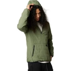 Fox Howell Puffy Anorak à Capuche Homme, Olive -ÉQUIPEMENT DE CYCLISME fox howell puffy hooded anorak men army 4