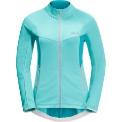 Jack Wolfskin Tourer Veste Couche Intermédiaire Femme, Turquoise