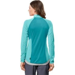 Jack Wolfskin Tourer Veste Couche Intermédiaire Femme, Turquoise -ÉQUIPEMENT DE CYCLISME jack wolfskin tourer mid layer jacket women peppermint 4