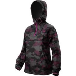 Loose Riders Anorak Coupe-vent Femme, Rose/gris