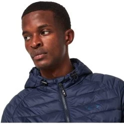 Oakley Omni Thermal Veste à Capuche Homme, Bleu -ÉQUIPEMENT DE CYCLISME oakley omni thermal hooded jacket men fathom 7