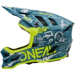 Oneal O'Neal Blade Polyacrylite Casque Delta, Bleu Pétrole/vert -ÉQUIPEMENT DE CYCLISME oneal blade polyacrylite helmet delta teal hr v23 4