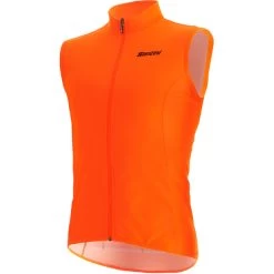Santini Nebula Gilet Coupe-vent Homme, Orange