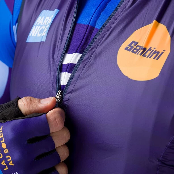 Santini Paris Nice Onda Gilet, Bleu 5 Santini Paris Nice Onda Gilet, Bleu – Image 3