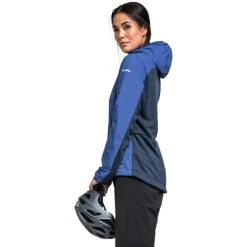 Schöffel Valve Veste Hybride Femme, Bleu -ÉQUIPEMENT DE CYCLISME schoeffel valve hybrid jacket women daleyza blue 5