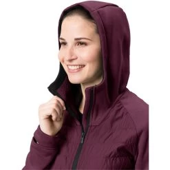 VAUDE Comyou Veste Polaire Femme, Rouge -ÉQUIPEMENT DE CYCLISME vaude comyou fleece jacket women cassis 5