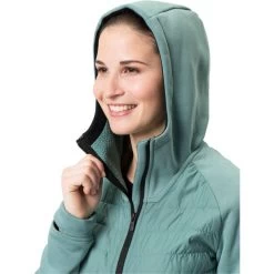 VAUDE Comyou Veste Polaire Femme, Bleu Pétrole -ÉQUIPEMENT DE CYCLISME vaude comyou fleece jacket women dusty moss 5