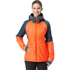 VAUDE Cyclist Veste Hybride Femme, Orange/bleu -ÉQUIPEMENT DE CYCLISME vaude cyclist hybrid jacket women neon orange blue 3