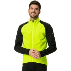 VAUDE Kuro Veste Softshell Zip-Off Homme, Jaune/noir 9 VAUDE Kuro Veste Softshell Zip-Off Homme, Jaune/noir -ÉQUIPEMENT DE CYCLISME vaude kuro softshell zip off jacket men neon yellow 3