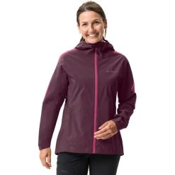 VAUDE Moab II Rain Jacket Women, Violet -ÉQUIPEMENT DE CYCLISME vaude moab ii rain jacket women cassis 3