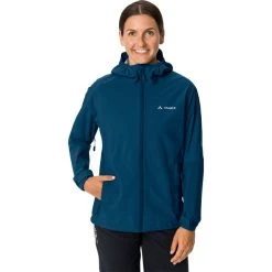 VAUDE Moab II Veste De Pluie Femme, Bleu -ÉQUIPEMENT DE CYCLISME vaude moab ii rain jacket women dark sea 3