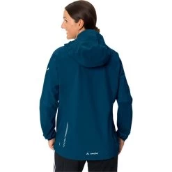 VAUDE Moab II Veste De Pluie Femme, Bleu -ÉQUIPEMENT DE CYCLISME vaude moab ii rain jacket women dark sea 4