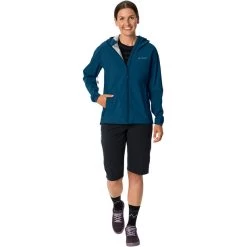 VAUDE Moab II Veste De Pluie Femme, Bleu -ÉQUIPEMENT DE CYCLISME vaude moab ii rain jacket women dark sea 7