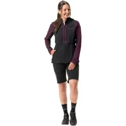 VAUDE Moab Zip-Off Jacket Women, Noir/violet -ÉQUIPEMENT DE CYCLISME vaude moab zip off jacket women cassis 5