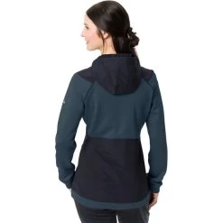 VAUDE Tremalzo Veste à Capuche Femme, Bleu -ÉQUIPEMENT DE CYCLISME vaude tremalzo hooded jacket women dark sea 4