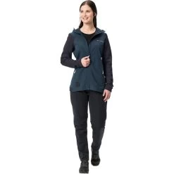 VAUDE Tremalzo Veste à Capuche Femme, Bleu -ÉQUIPEMENT DE CYCLISME vaude tremalzo hooded jacket women dark sea 7