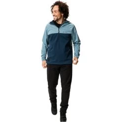 VAUDE Tremalzo Veste Softshell Demi-zip Homme, Bleu 13 VAUDE Tremalzo Veste Softshell Demi-zip Homme, Bleu -ÉQUIPEMENT DE CYCLISME vaude tremalzo softshell half zip jacket men cloudy blue 7