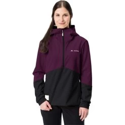 VAUDE Tremalzo Veste Softshell Demi-zip Femme, Noir/violet -ÉQUIPEMENT DE CYCLISME vaude tremalzo softshell half zip jacket women black 3