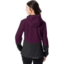 VAUDE Tremalzo Veste Softshell Demi-zip Femme, Noir/violet -ÉQUIPEMENT DE CYCLISME vaude tremalzo softshell half zip jacket women black 4