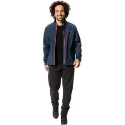 VAUDE Wintry IV Veste Softshell Homme, Bleu -ÉQUIPEMENT DE CYCLISME vaude wintry iv softshell jacket men dark sea red 7