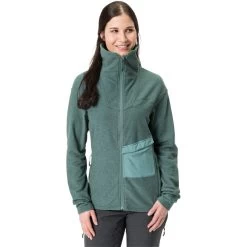 VAUDE Yaras Veste Polaire Femme, Bleu Pétrole -ÉQUIPEMENT DE CYCLISME vaude yaras fleece jacket women dusty moss 3