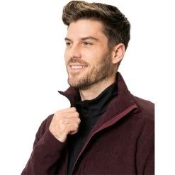 VAUDE Yaras II Veste Polaire Homme, Rouge -ÉQUIPEMENT DE CYCLISME vaude yaras ii fleece jacket men dark oak 5