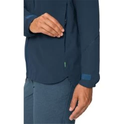 VAUDE Yaras IV Veste De Pluie Femme, Bleu -ÉQUIPEMENT DE CYCLISME vaude yaras iv rain jacket women dark sea 6