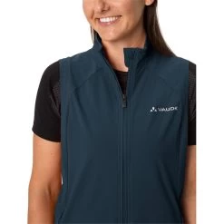 VAUDE Yaras Veste Femme, Bleu -ÉQUIPEMENT DE CYCLISME vaude yaras vest women dark sea 5